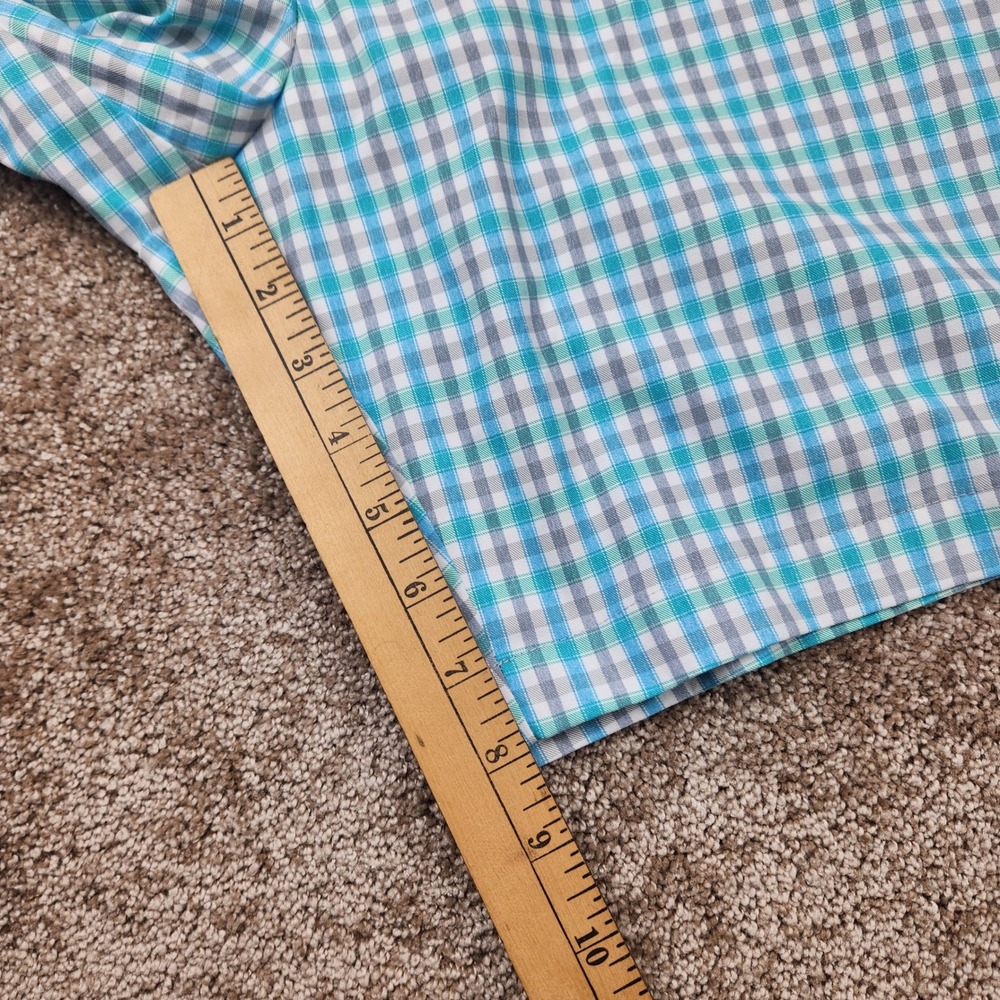 Tommy Bahama Mens Plaid Golf Shorts Teal Blue Grey Size 38 Gripper Waistband - Picture 7 of 7